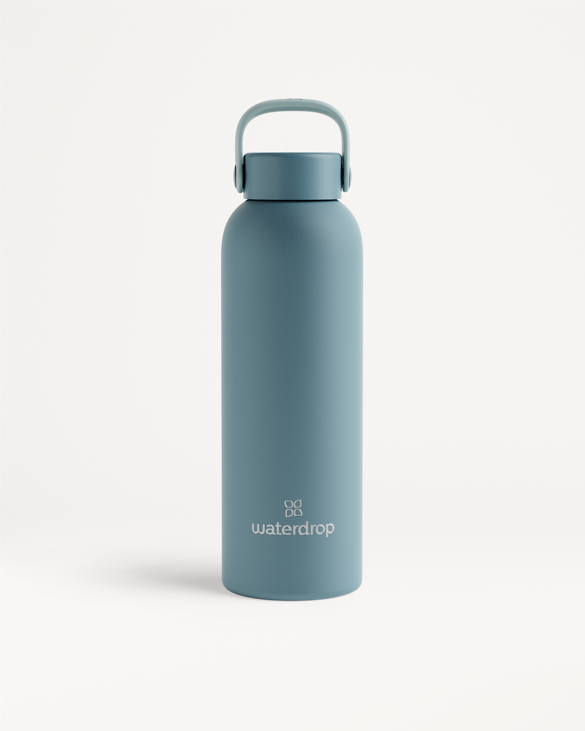Thermo Steel Bottle · Carry Cap, teal-blue, matte finish.