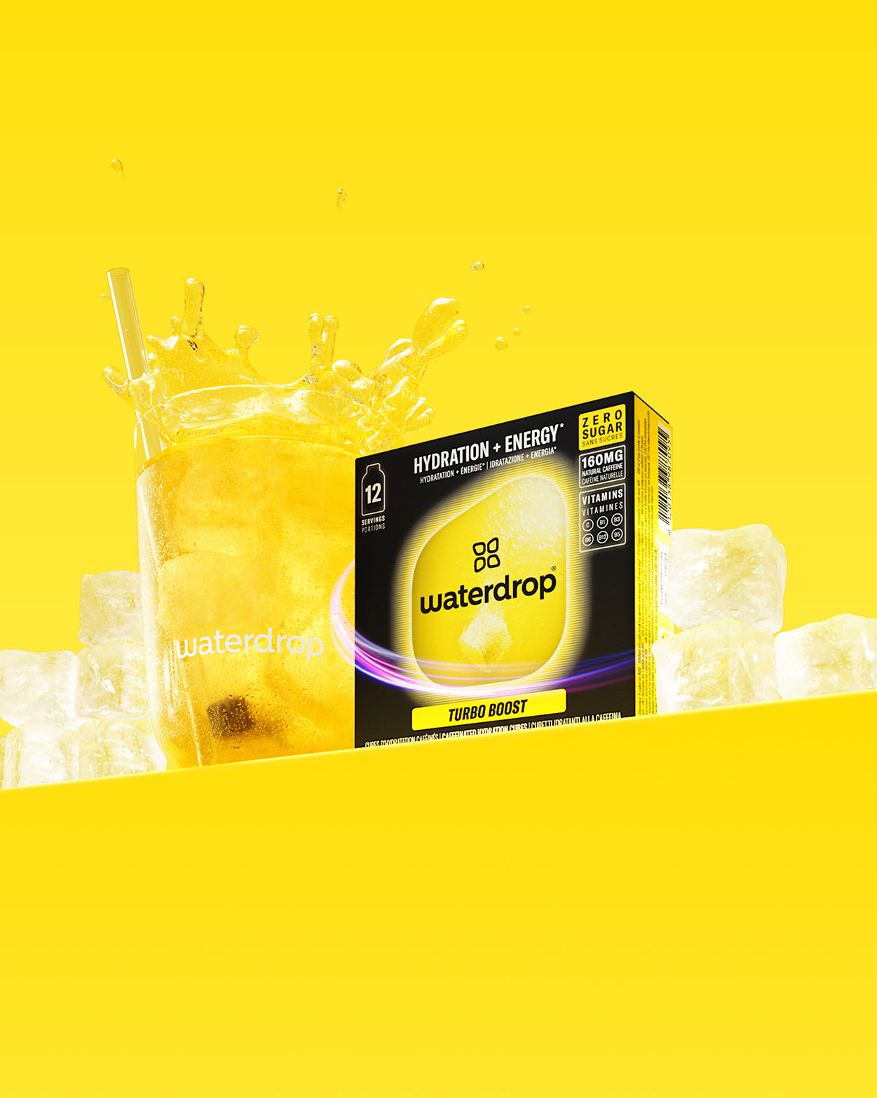 Turbo Workout Hydration Set with microdrink cubes and refreshing drink.
